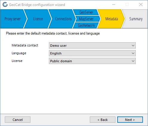 Metadata configuration