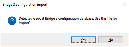 Bridge 2 config database detected