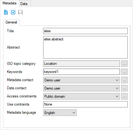 Metadata editor for default metadata profile