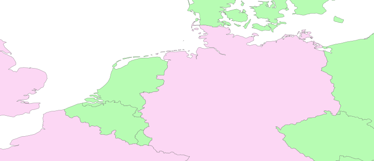 Layer 'Countries' rendered in MapServer