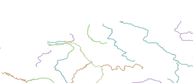 Layer 'Rivers' rendered in ArcGIS