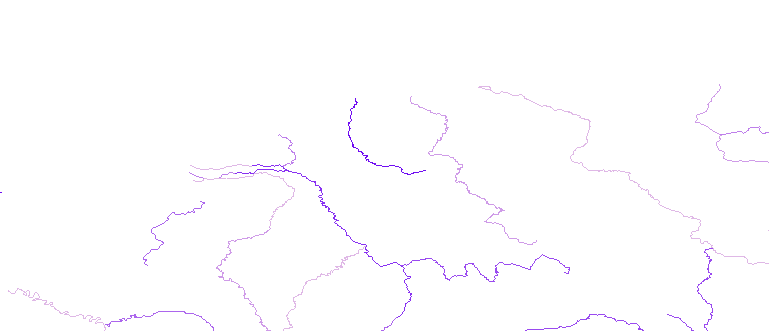 Layer 'Rivers' rendered in ArcGIS