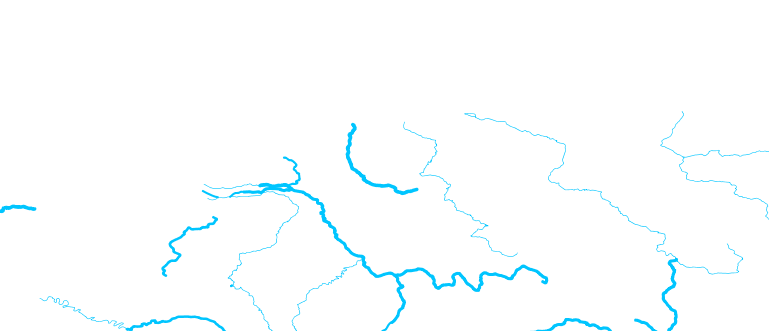 Layer 'Rivers' rendered in GeoServer